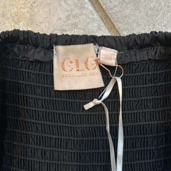 NWT! Good Luck Gem GLG Black Knit Bubble Mini Skirt M Balloon Skirt Micro Mini - Picture 2 of 8